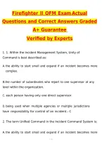 2027 Firefighter II OFM Actual Exam &lpar;Latest 2026 &sol; 2027 Update&rpar; Questions and Correct Answers &lpar;100&percnt; Correct Verified Answers&rpar; Already Graded A&plus;
