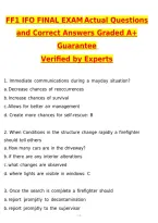 FIREFIGHTER 1 & 2 EXAMS BUNDLE DEALS Prep 2026&sol;2027 &vert; FF1 Final Exam&comma; FF2 Final Exam&comma; Firefighter II OFM Review&comma; IFO Final Review&comma; IFSTA Essentials of Fire Fighting 7th Edition Chapters 1&ndash;15&comma; Fire Officer I Chapter 1&comma; Practice Tests&comma; Questions & Answer Ex