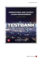 Test Bank for Operations and Supply Chain Management&comma; 16th Edition by Jacobs &vert; Study Guide
