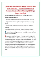 Wilkes NSG 502 Advanced Nursing Research Final &NewLine;Exam 2026&sol;2027 &vert; 100 Verified Questions & &NewLine;Answers &vert; Passan School of Nursing MSN Prep &vert; &NewLine;Instant Download