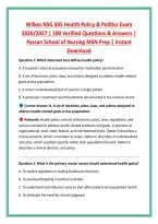 Wilkes NSG 505 Health Policy & Politics Exam &NewLine;2026&sol;2027 &vert; 100 Verified Questions & Answers &vert; &NewLine;Passan School of Nursing MSN Prep &vert; Instant &NewLine;Download