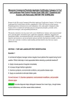 Wisconsin Commercial Pesticide Applicator Certification Category 3&period;0 Turf &NewLine;and Landscape Pest Control Practice Exam 2026&ndash;2027 &vert; Questions and &NewLine;Answers with Rationales&vert; INSTANT PDF DOWNLOAD 
