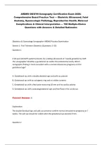 ARDMS OB&sol;GYN Sonography Certification Exam 2026&colon;&NewLine;Comprehensive Board Practice Test &mdash; Obstetric Ultrasound&comma; Fetal&NewLine;Anatomy&comma; Gynaecologic Pathology&comma; Reproductive Health&comma; Maternal&NewLine;Complications & Clinical Interpretation &mdash; 190 Multiple-Choice&NewLine;Questions wit