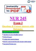 NUR 245 Adult Nursing II Exam 2 &vert; Questions and Answers &vert; 2026&sol;2027 Updated &vert; 100&percnt; Correct - Hondros College&period;