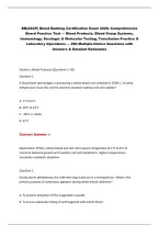 BB&lpar;ASCP&rpar; Blood Banking Certification Exam 2026&colon; Comprehensive&NewLine;Board Practice Test &mdash; Blood Products&comma; Blood Group Systems&comma;&NewLine;Immunology&comma; Serologic & Molecular Testing&comma; Transfusion Practice &&NewLine;Laboratory Operations &mdash; 200 Multiple-Choice Questions with&NewLine;Answe