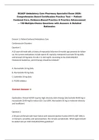 BCACP Ambulatory Care Pharmacy Specialist Exam 2026&colon;&NewLine;Comprehensive Board Certification Practice Test &mdash; PatientCentered Care&comma; Evidence-Based Practice & Practice Advancement&NewLine;&mdash; 150 Multiple-Choice Questions with Answers & Detailed&NewLine;Rationales