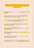 Barber Practice State Board Exam With Correct Actual &NewLine;Questions And Correctly Well Defined Answers Latest &NewLine;Already Graded A&plus; 