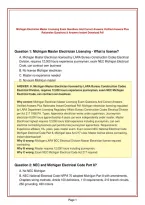 Michigan Electrician Master Licensing Exam Questions And Correct Answers Verified Answers Plus&NewLine;Rationales Questions & Answers Instant Download Pdf