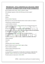 Physiology - Final &lpar;Nightingale College&rpar; &vert; From Question To Perfection&vert; Study With Confidence&excl;