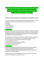  BIO 152 Module 3 Exam Cardiovascular System Blood Heart Vessels Lymphatic Immunity Actual Exam 2026&sol;2027 &ndash; Complete 30 Questions with Detailed Rationales &vert; 100&percnt; Verified &vert; Pass Guaranteed &ndash; A&plus; Graded