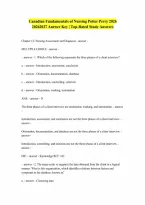 for Canadian Fundamentals of Nursing Potter Perry 2019 Answers 20262027 RATED A