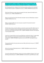 Bloomberg Market Concepts Certification Exam Latest Exam 2024 &vert; All Questions And Correct Answers &vert; Already Graded A&plus; &vert; Verified Answers&NewLine;