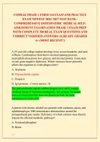 Comsae Phase 1 Form 114 Exam And Practice &NewLine;Exam Newest 2026&sol; 2027 Test Bank&vert; Comprehensive Osteopathic Medical Self&NewLine;Assessment Examination Phase 1 Exam Prep &NewLine;With Complete 300 Real Exam Questions And &NewLine;Correct Verified Answers&sol; Already Graded &NewLine;A&plus; &lpar;Mos