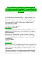  BIO 152 Module 1 Exam Nervous System Anatomy & Physiology II Actual Exam 2026&sol;2027 &ndash; Complete Questions with Detailed Rationales &vert; 100&percnt; Verified &vert; Pass Guaranteed &ndash; A&plus; Graded