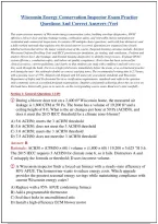 Wisconsin Energy Conservation Inspector Exam Practice Questions And Correct Answers &lpar;Verified Answers&rpar; Plus Rationales&vert; Instant Download