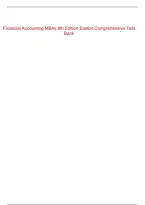 Financial Accounting for MBAs&comma; 8th Edition by Easton &ndash; Comprehensive Test Bank