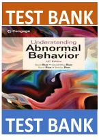  Test Bank for Understanding Abnormal Behavior 12th Edition by David Sue&comma; Derald Wing Sue&comma; Diane Sue & Stanley Sue &ndash; Complete Exam Prep