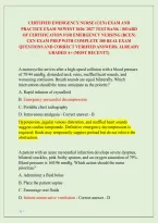 Certified Emergency Nurse &lpar;Cen&rpar; Exam And &NewLine;Practice Exam Newest 2026&sol; 2027 Test Bank&vert; Board &NewLine;Of Certification For Emergency Nursing &lpar;Bcen&rpar; &NewLine;Cen Exam Prep With Complete 300 Real Exam &NewLine;Questions And Correct Verified Answers&sol; Already &NewLine;Graded A&plus; &lpar;Most Rec