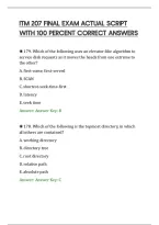 Itm 207 Final Exam Actual Script&NewLine;With 100 Percent Correct Answers
