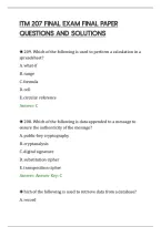 Itm 207 Final Exam Final Paper&NewLine;Questions And Solutions