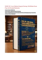 NURS 301 Lewis Medical-Surgical Nursing 12th Edition 2026&ndash;2027 &ndash; Questions & Answers with Detailed Rationales