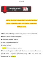 Advanced Pharmacology Psychopharmacology  &NewLine;for the Psychiatric-Mental Health Nurse Practitioner &NewLine;Midterm Exam  