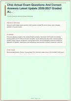CHST Actual Exam &vert; Questions and Correct Answers &vert; Latest Update &vert; Graded A&plus; &vert; Texas A&M University &vert; 100 Questions &vert; 2026&sol;2027&NewLine;