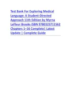 Exploring Medical Language 11th Edition Study Guide &vert; Myrna LaFleur Brooks &vert; Chapters 1&ndash;16 Practice Questions and Answers &vert; ISBN 9780323711562