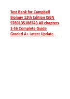 Campbell Biology 12th Edition Study Guide &vert; Chapters 1&ndash;56 &vert; Practice Questions and Answers &vert; ISBN 9780135188743