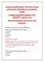 Anatomy and Physiology &ndash; Exam s&rpar; &vert; Verified Questions with 100&percnt; Correct Answers &vert; Complete A&P Study ResourceINSTANT PDF DOWNLOAD &mdash; Prepare confidently for your 2025 Anatomy and Physiology Exam 2 with this verified and up-to-date question bank&period; This  pack