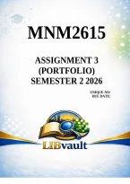 MNM2615 Assignment 3 &lpar;PORTFOLIO&rpar; Semester 2 2026