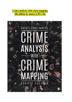 Crime analysis with crime mapping &NewLine;4th edition by santos &lbrack;CH 1-16