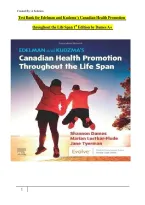 Test Bank for Edelman and Kudzma&rsquo;s Canadian Health Promotion &NewLine;throughout the Life Span 1st Edition by Dames A&plus; 