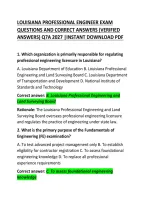 Louisiana Professional Engineer Exam Questions and Correct Answers 2026 &ndash; Complete Practice Test and Study Guide