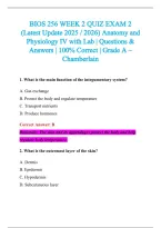 BIOS 256 Exam 2026-2027 QUESTIONS AND ANSWERS ALREADY GRADED A&plus;&period;&NewLine;100&percnt; Verified Solutions &vert; Updated Per Latest Guidelines &vert; Graded A&plus;