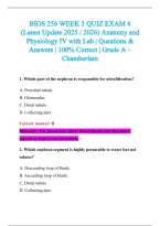 BIOS 256 Exam 2026-2027 QUESTIONS AND ANSWERS ALREADY GRADED A&plus;&period;&NewLine;100&percnt; Verified Solutions &vert; Updated Per Latest Guidelines &vert; Graded A&plus;