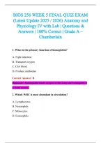 BIOS 256 Exam 2026-2027 QUESTIONS AND ANSWERS ALREADY GRADED A&plus;&period;&NewLine;100&percnt; Verified Solutions &vert; Updated Per Latest Guidelines &vert; Graded A&plus;