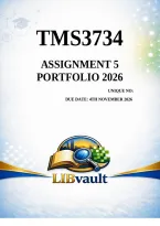 TMS3734 Assignment 5 Portfolio 2026 - Due 4 November 2026