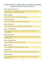 AC HPAT BIOLOGY LABORATORY CONCEPTS FINAL PAPER&NewLine;Questions with Correct Answers &lpar;Grade A&plus;&rpar;