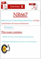 NR667 Exit Exam &comma;Clinical Medicine Board Review&colon; 150 HighYield Questions with Answers and Rationales