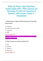 BIOS 256 Exam 2026-2027 QUESTIONS AND ANSWERS ALREADY GRADED A&plus;&period;&NewLine;100&percnt; Verified Solutions &vert; Updated Per Latest Guidelines &vert; Graded A&plus;