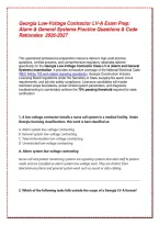 Georgia Low-Voltage Contractor LV-A Exam Prep&colon; Alarm & General Systems Practice Questions & Code Rationales