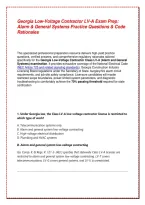 Georgia Low-Voltage Contractor LV-A Exam Prep&colon; Alarm & General Systems Practice Questions & Code Rationales
