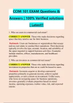 CCIM 101 EXAM Questions & &NewLine;Answers &vert; 100&percnt; Verified solutions &NewLine;&vert; Latest&excl;&excl; 