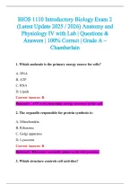 BIOS Exam 2026-2027 QUESTIONS AND ANSWERS ALREADY GRADED A&plus;&period;&NewLine;100&percnt; Verified Solutions &vert; Updated Per Latest Guidelines &vert; Graded A&plus;