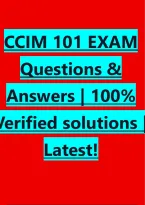CCIM 101 EXAM &NewLine;Questions & &NewLine;Answers &vert; 100&percnt; &NewLine;Verified solutions &vert; &NewLine;Latest&excl;