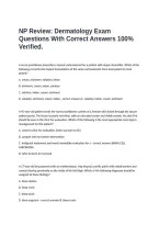 &NewLine;NP Review&colon; Dermatology Exam Questions With Correct Answers 100&percnt; Verified&period;&NewLine;