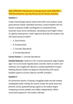 WGU D094&sol;D307 Educational Psychology Study Guide 2026&sol;2027 &vert; &NewLine;Child Development&comma; Learning Theories & OA Practice Questions