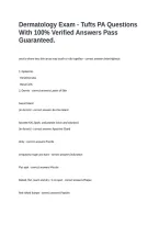 Dermatology Exam - Tufts PA Questions With 100&percnt; Verified Answers Pass Guaranteed&period;