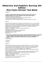 Test Bank for Maternity and Pediatric Nursing&comma; 5th Edition by Susan Scott Ricci&comma; Terri Kyle&comma; and Susan Carman &vert; ISBN 9781975220419 &vert; Chapters 1&ndash;51